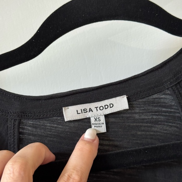 Lisa Todd Short SleeveFree Frills Flutter Sleeve Dress - Black - Size XS - EUC - Picture 9 of 11